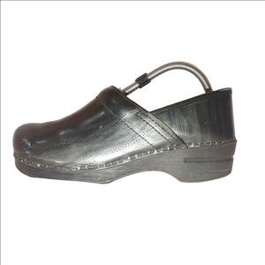 Dansko XP Metallic Silver Clogs Size 41